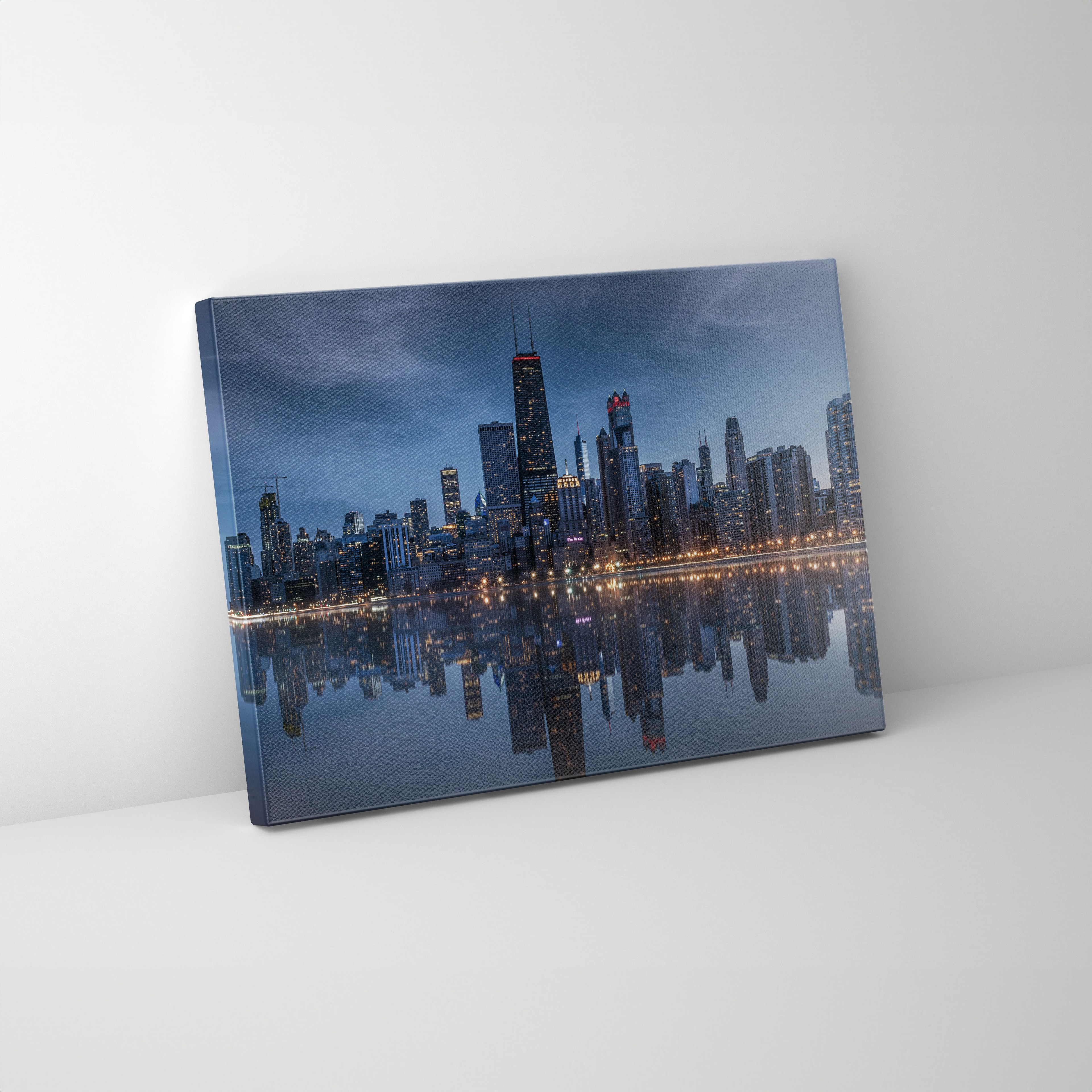Chicago Şehri Yansıması Kanvas Tablo